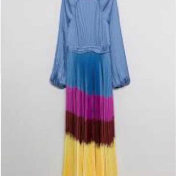 (85Y) ❤️ BNWT JONATHAN SIMKHAI SUZIE DRESS IN HYDRANGEA DIP DYE - Picture 6 of 14